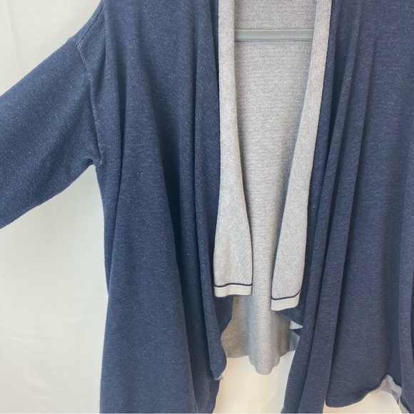 Banana Republic Navy Blue Open Front Cascading Front Sweatshirt - Picture 3 of 9